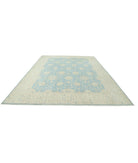 Kazak 9' 10" X 13' 6" Hand-Knotted Wool Rug 9' 10" X 13' 6" (300 X 411) / Blue / Ivory