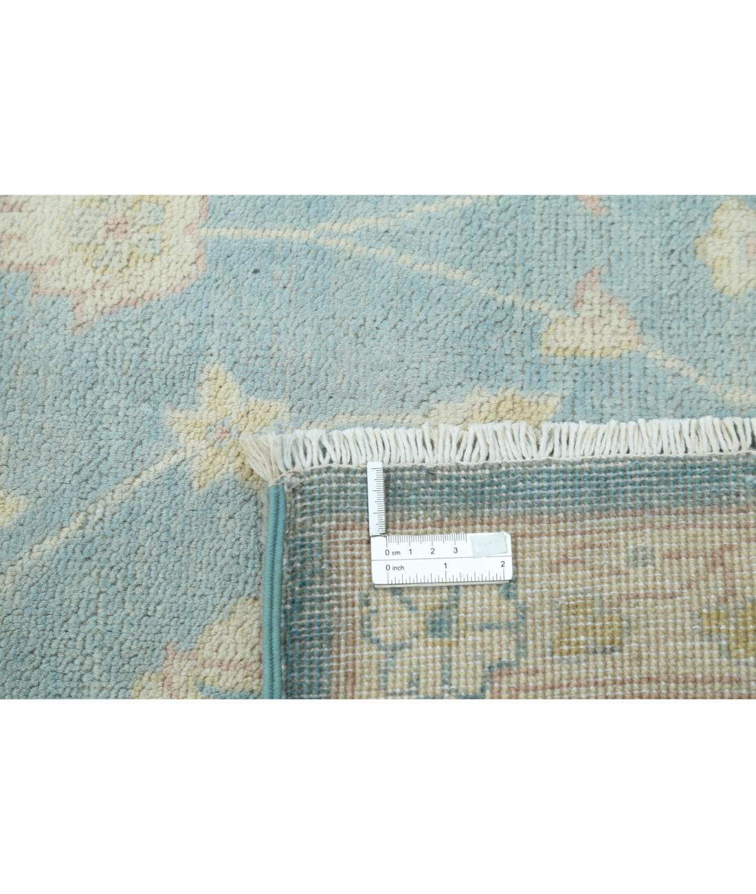 Kazak 9' 10" X 13' 6" Hand-Knotted Wool Rug 9' 10" X 13' 6" (300 X 411) / Blue / Ivory