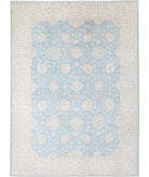 Kazak 9' 10" X 13' 6" Hand-Knotted Wool Rug 9' 10" X 13' 6" (300 X 411) / Blue / Ivory