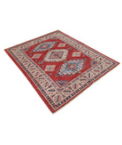 Kazak 4' 11" X 6' 0" Hand-Knotted Wool Rug 4' 11" X 6' 0" (150 X 183) / Red / Ivory