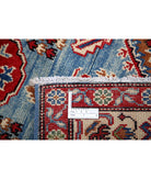 Kazak 4' 0" X 14' 5" Hand-Knotted Wool Rug 4' 0" X 14' 5" (122 X 439) / Blue / Ivory