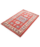 Kazak 3' 2" X 5' 0" Hand-Knotted Wool Rug 3' 2" X 5' 0" (97 X 152) / Red / Ivory