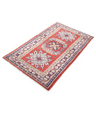 Kazak 2' 11" X 4' 11" Hand-Knotted Wool Rug 2' 11" X 4' 11" (89 X 150) / Red / Ivory