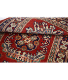 Kazak 2' 11" X 4' 11" Hand-Knotted Wool Rug 2' 11" X 4' 11" (89 X 150) / Red / Ivory