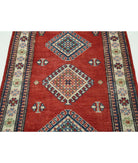 Kazak 3' 0" X 4' 9" Hand-Knotted Wool Rug 3' 0" X 4' 9" (91 X 145) / Red / Ivory