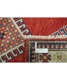 Kazak 3' 0" X 4' 9" Hand-Knotted Wool Rug 3' 0" X 4' 9" (91 X 145) / Red / Ivory