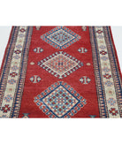 Kazak 2' 1" X 4' 11" Hand-Knotted Wool Rug 2' 1" X 4' 11" (64 X 150) / Red / Ivory