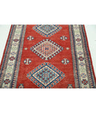 Kazak 2' 10" X 5' 0" Hand-Knotted Wool Rug 2' 10" X 5' 0" (86 X 152) / Red / Ivory