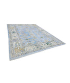 Oushak 9' 7" X 12' 7" Hand-Knotted Wool Rug 9' 7" X 12' 7" (292 X 384) / Blue / Ivory