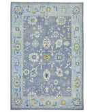 Oushak 10' 1" X 14' 9" Hand-Knotted Wool Rug 10' 1" X 14' 9" (307 X 450) / Grey / Blue