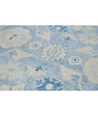 Oushak 9' 7" X 12' 11" Hand-Knotted Wool Rug 9' 7" X 12' 11" (292 X 394) / Blue / Ivory