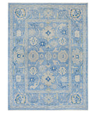 Oushak 9' 7" X 12' 11" Hand-Knotted Wool Rug 9' 7" X 12' 11" (292 X 394) / Blue / Ivory