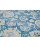 Oushak 9' 5" X 11' 11" Hand-Knotted Wool Rug 9' 5" X 11' 11" (287 X 363) / Blue / Ivory