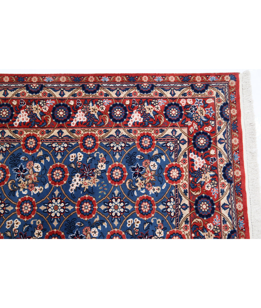 Varamin 6'10'' X 9'5'' Hand-Knotted Wool Rug 6'10'' x 9'5'' (205 X 283) / Blue / Red