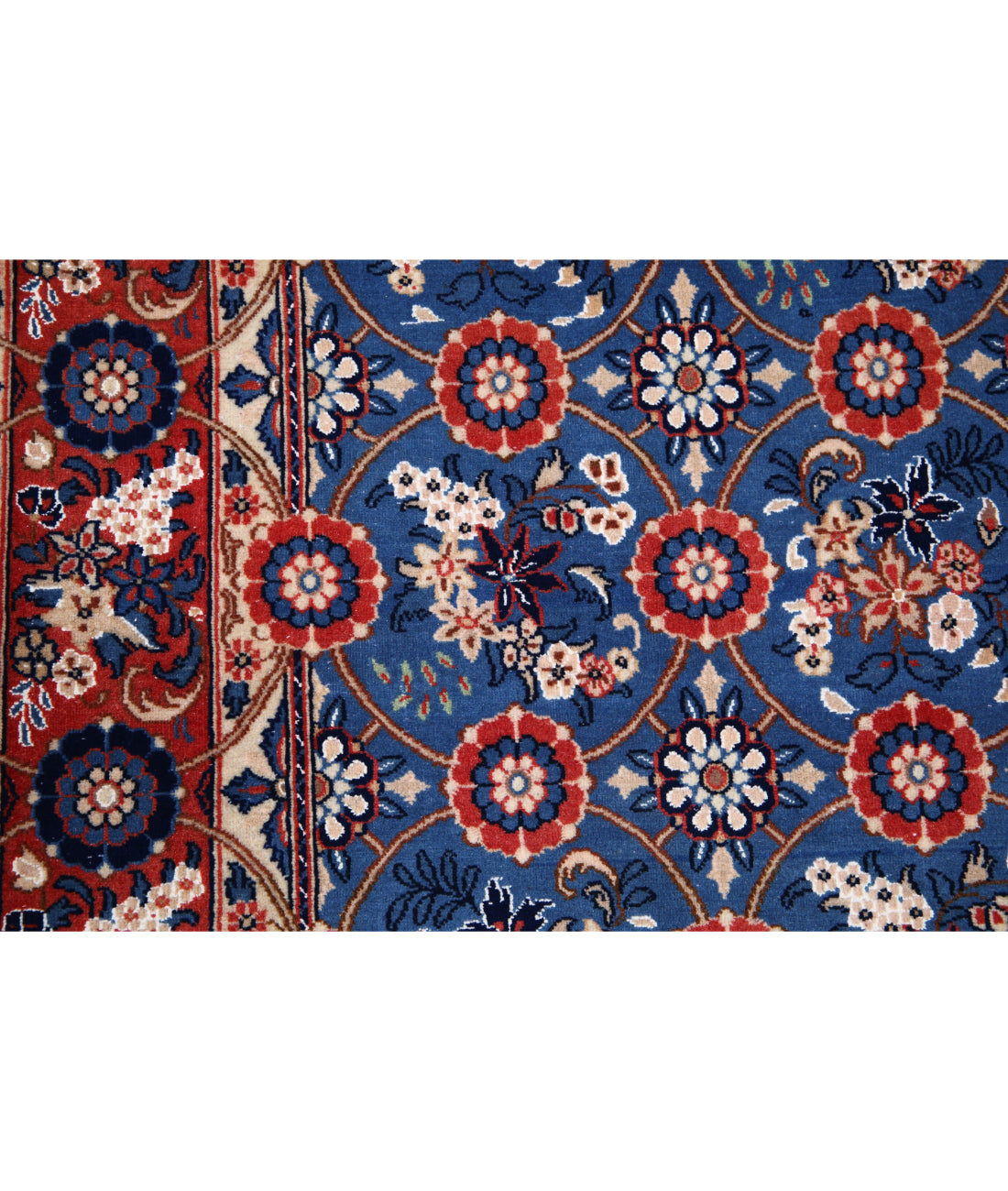 Varamin 6'10'' X 9'5'' Hand-Knotted Wool Rug 6'10'' x 9'5'' (205 X 283) / Blue / Red