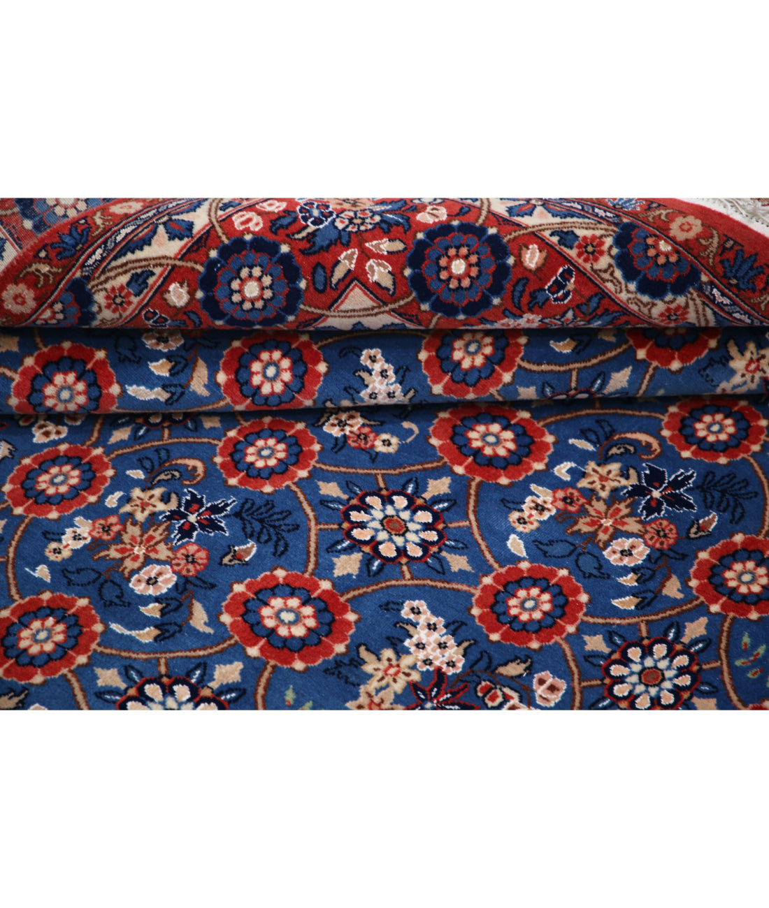 Varamin 6'10'' X 9'5'' Hand-Knotted Wool Rug 6'10'' x 9'5'' (205 X 283) / Blue / Red