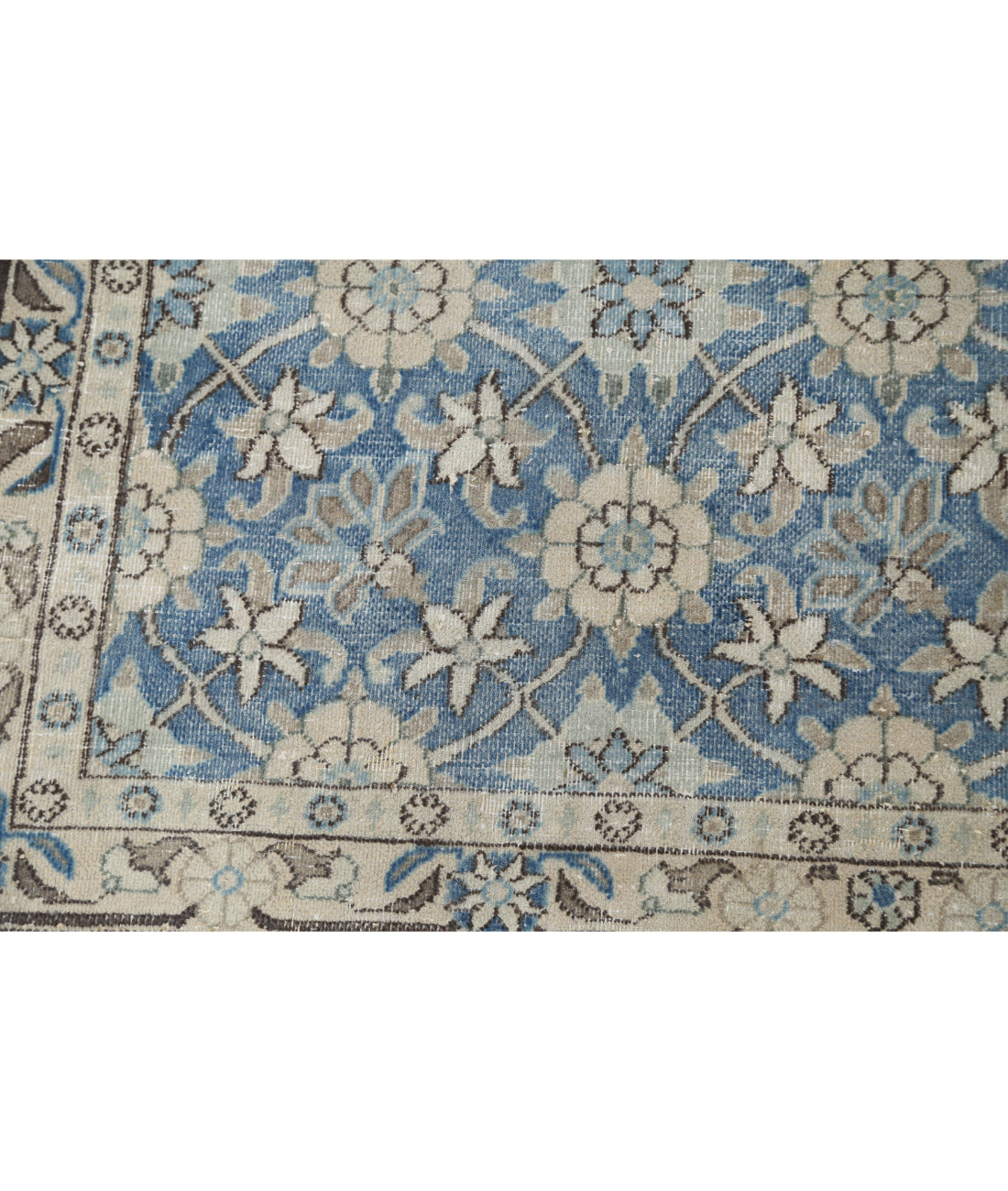 Vintage 3'3'' X 5'0'' Hand-Knotted Wool Rug 3'3'' x 5'0'' (98 X 150) / Blue / Ivory