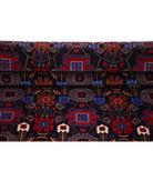 Varamin 3'3'' X 12'8'' Hand-Knotted Wool Rug 3'3'' x 12'8'' (98 X 380) / Blue / Rust