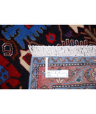 Varamin 3'3'' X 12'8'' Hand-Knotted Wool Rug 3'3'' x 12'8'' (98 X 380) / Blue / Rust