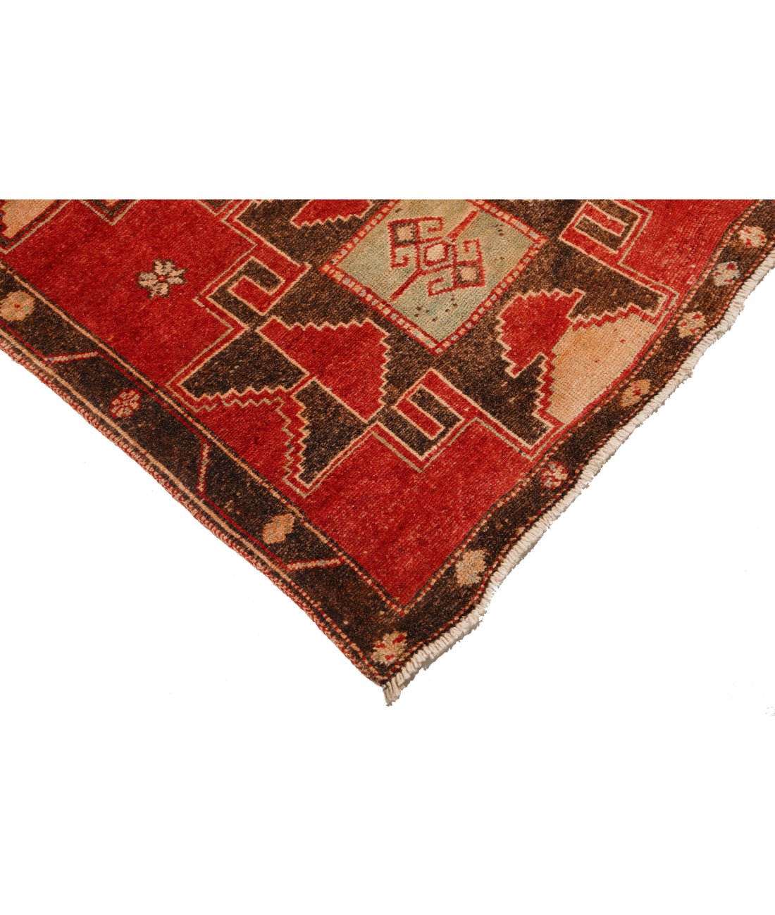 Anatolian 3' 7" X 12' 2" Hand-Knotted Wool Rug 3' 7" X 12' 2" (109 X 371) / Red / Brown