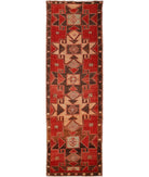 Anatolian 3' 7" X 12' 2" Hand-Knotted Wool Rug 3' 7" X 12' 2" (109 X 371) / Red / Brown