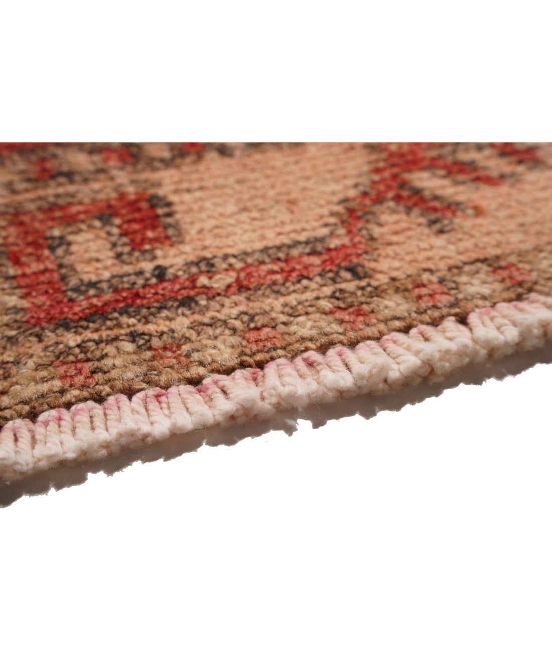 Anatolian 4' 3" X 12' 0" Hand-Knotted Wool Rug 4' 3" X 12' 0" (130 X 366) / Red / Pink