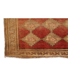 Anatolian 5' 0" X 11' 8" Hand-Knotted Wool Rug 5' 0" X 11' 8" (152 X 356) / Red / Taupe