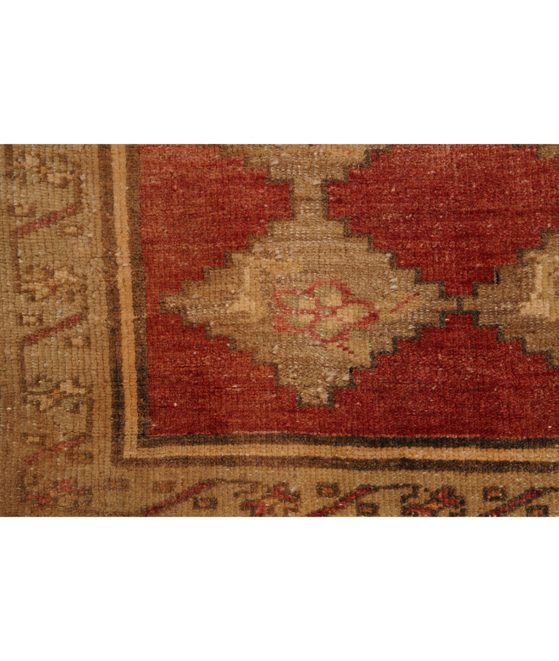 Anatolian 5' 0" X 11' 8" Hand-Knotted Wool Rug 5' 0" X 11' 8" (152 X 356) / Red / Taupe