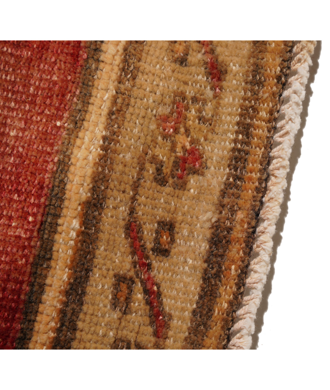 Anatolian 5' 0" X 11' 8" Hand-Knotted Wool Rug 5' 0" X 11' 8" (152 X 356) / Red / Taupe