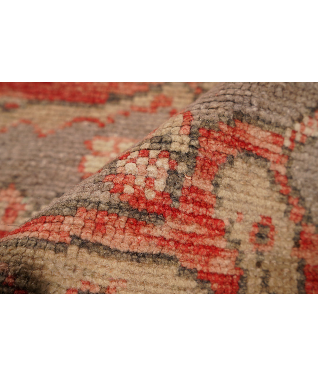 Anatolian 6' 0" X 10' 0" Hand-Knotted Wool Rug 6' 0" X 10' 0" (183 X 305) / Red / Grey