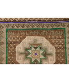 Anatolian 3' 6" X 12' 2" Hand-Knotted Wool Rug 3' 6" X 12' 2" (107 X 371) / Brown / Taupe