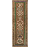 Anatolian 3' 6" X 12' 2" Hand-Knotted Wool Rug 3' 6" X 12' 2" (107 X 371) / Brown / Taupe