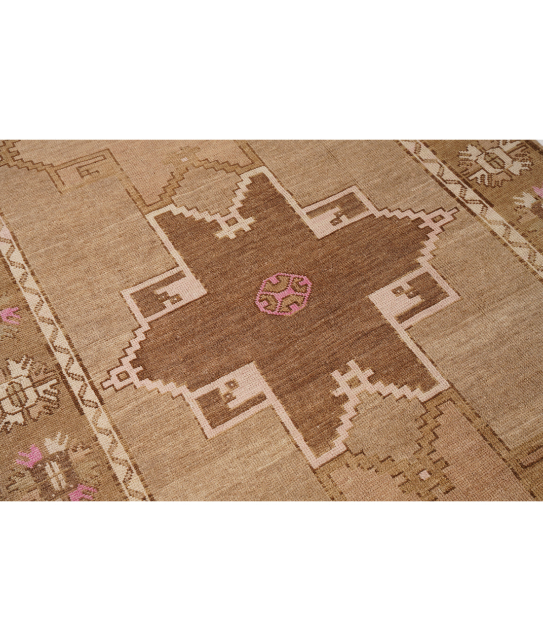 Anatolian 4' 2" X 11' 9" Hand-Knotted Wool Rug 4' 2" X 11' 9" (127 X 358) / Taupe / Brown