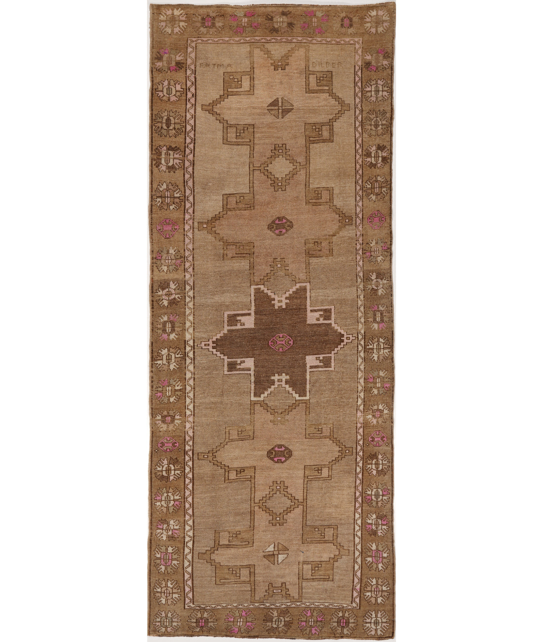 Anatolian 4' 2" X 11' 9" Hand-Knotted Wool Rug 4' 2" X 11' 9" (127 X 358) / Taupe / Brown