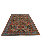 Kars 6' 0" X 7' 8" Hand-Knotted Wool Rug 6' 0" X 7' 8" (183 X 234) / Rust / Blue