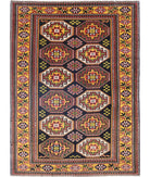 Kars 5' 0" X 6' 11" Hand-Knotted Wool Rug 5' 0" X 6' 11" (152 X 211) / Blue / Gold