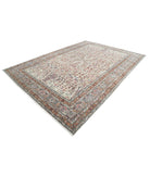 Kayseri 9' 1" X 13' 1" Hand-Knotted Wool Rug 9' 1" X 13' 1" (277 X 399) / Ivory / Grey