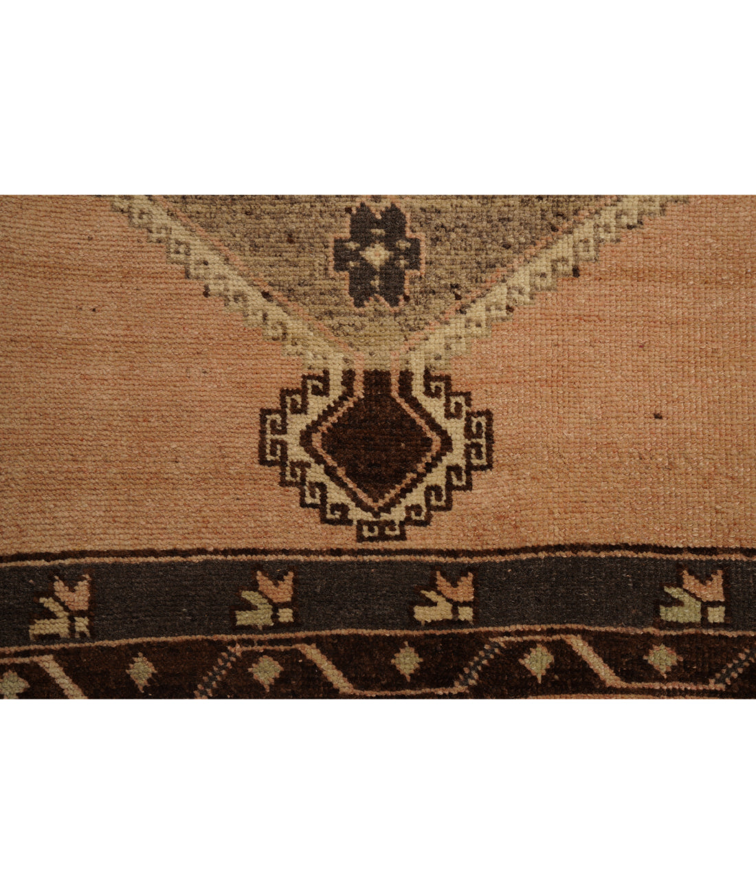 Anatolian 4' 0" X 13' 4" Hand-Knotted Wool Rug 4' 0" X 13' 4" (122 X 406) / Peach / Brown