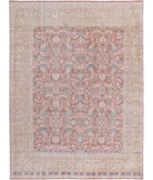 Hand Knotted Vintage Wool Rug 9' 6" X 12' 11" 9' 6" X 12' 11" (290 X 394) / Red / Brown