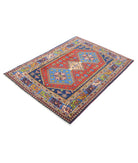 Yalameh 3'7'' X 5'0'' Hand-Knotted Wool Rug 3'7'' x 5'0'' (108 X 150) / Rust / Blue