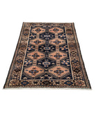 Yalameh 3'4'' X 4'10'' Hand-Knotted Wool Rug 3'4'' x 4'10'' (100 X 145) / Peach / Blue