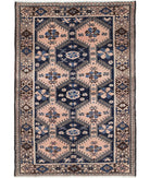 Yalameh 3'4'' X 4'10'' Hand-Knotted Wool Rug 3'4'' x 4'10'' (100 X 145) / Peach / Blue