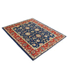 Ziegler 4' 9" X 5' 9" Hand-Knotted Wool Rug 4' 9" X 5' 9" (145 X 175) / Blue / Red