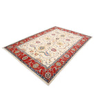 Ziegler 6' 6" X 9' 9" Hand-Knotted Wool Rug 6' 6" X 9' 9" (198 X 297) / Ivory / Red