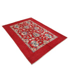 Ziegler 4' 10" X 6' 8" Hand-Knotted Wool Rug 4' 10" X 6' 8" (147 X 203) / Red / Blue