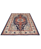 Ziegler 5' 7" X 7' 6" Hand-Knotted Wool Rug 5' 7" X 7' 6" (170 X 229) / Blue / Ivory