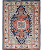 Ziegler 5' 7" X 7' 6" Hand-Knotted Wool Rug 5' 7" X 7' 6" (170 X 229) / Blue / Ivory