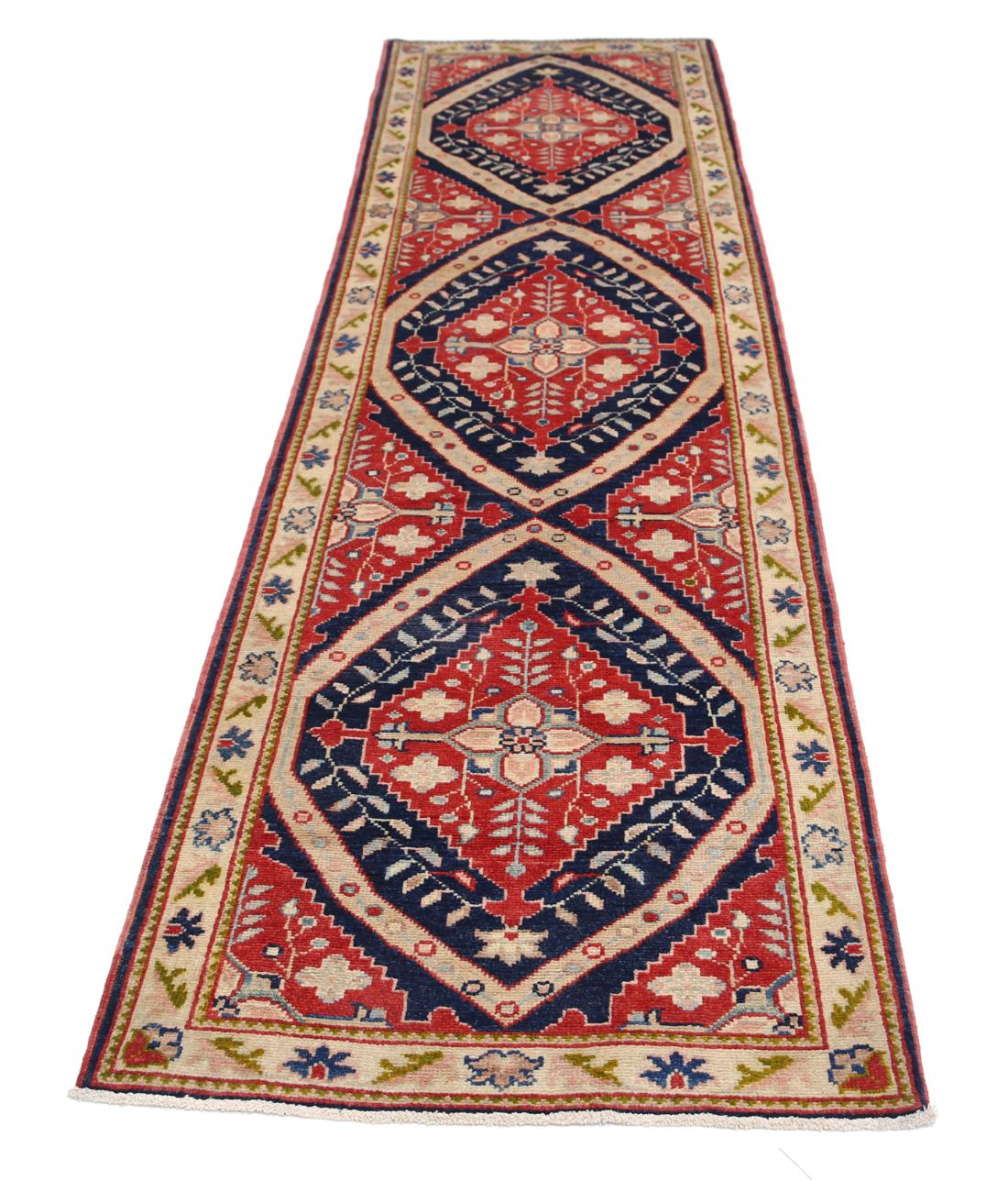 Ziegler 2' 8" X 9' 8" Hand-Knotted Wool Rug 2' 8" X 9' 8" (81 X 295) / Red / Ivory