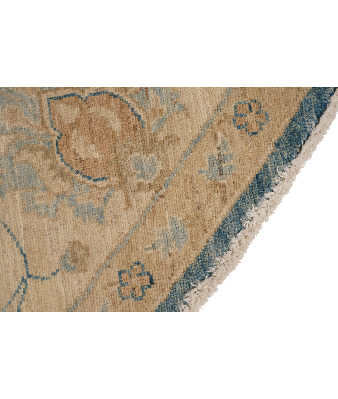 Ziegler 7' 11" X 7' 11" Hand-Knotted Wool Rug 7' 11" X 7' 11" (241 X 241) / Blue / Ivory