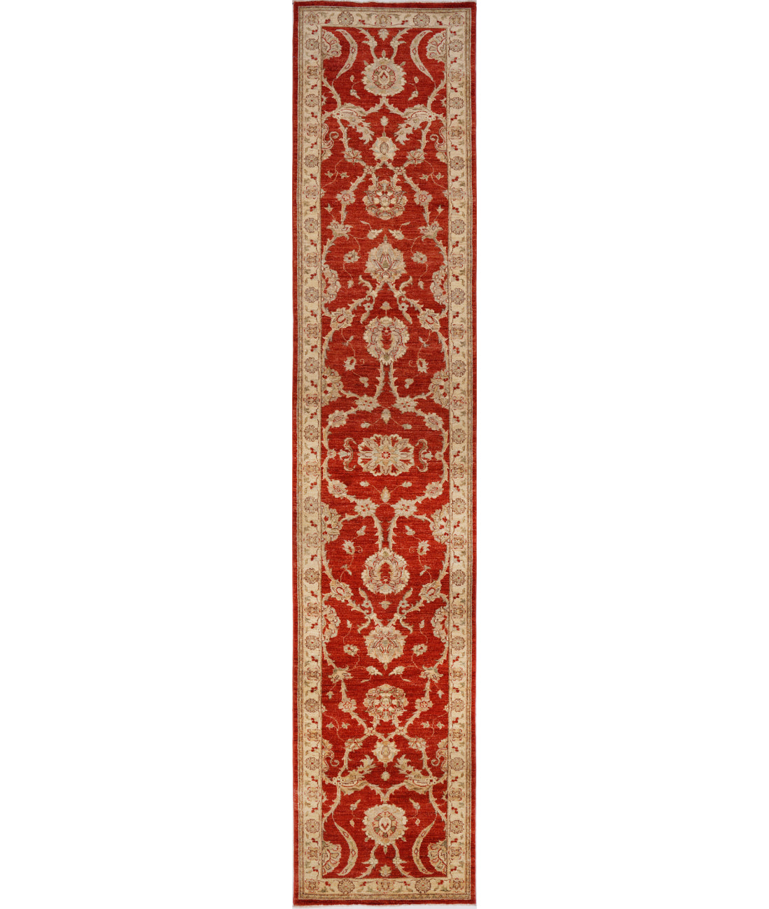 Ziegler 2' 7" X 15' 2" Hand-Knotted Wool Rug 2' 7" X 15' 2" (79 X 462) / Red / Ivory